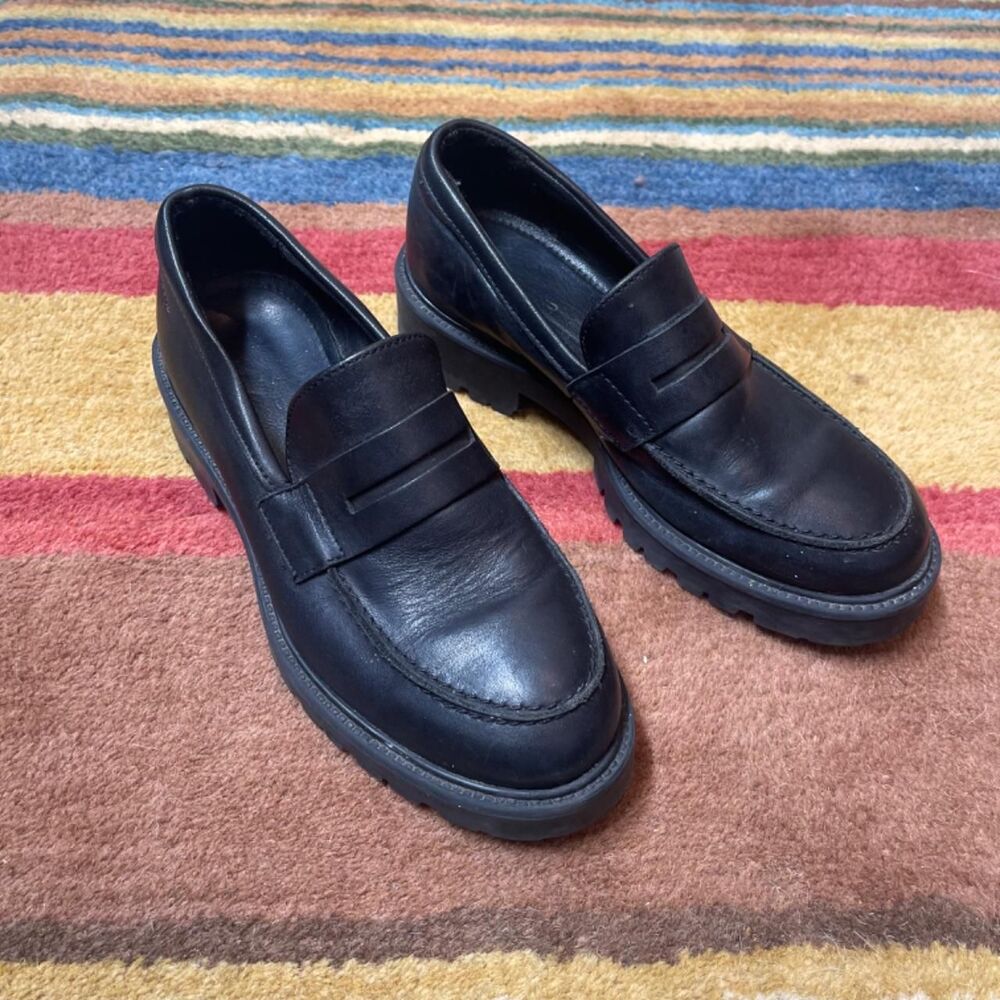 Vagabond Chunky Platform Penny Loafers Black...